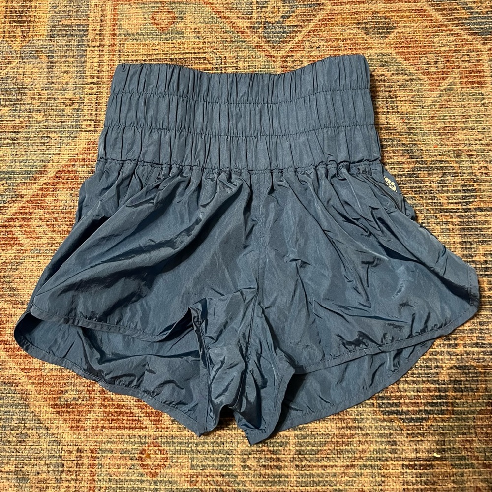 Blue Free People This Way Home Shorts